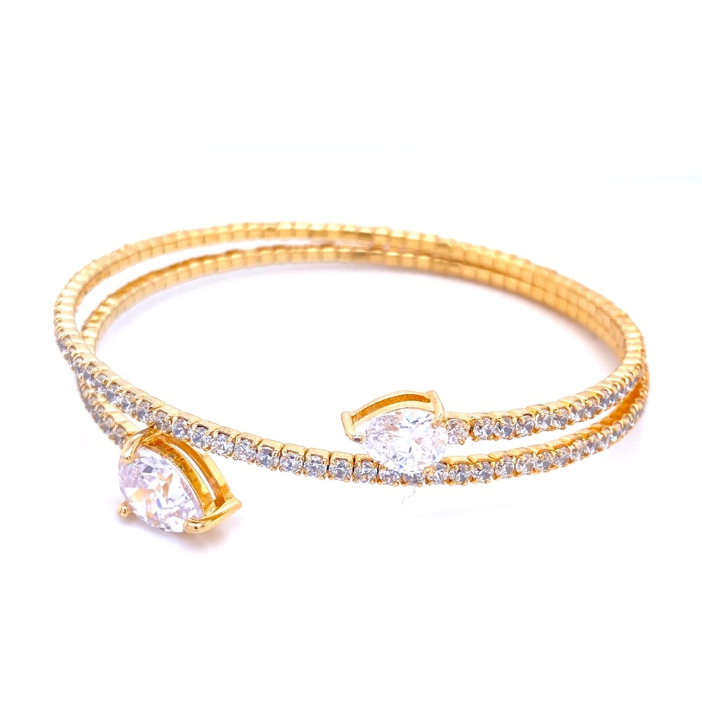 14K Gold Plated Spiral Cuff Bracelet💫 - Picture 3 of 6